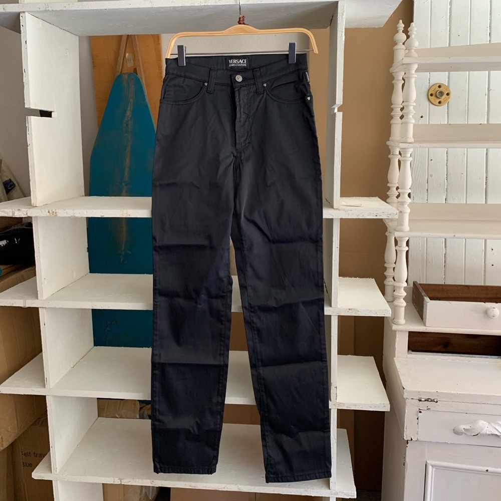 Vintage 1990s Versace Jeans Couture Black Pants